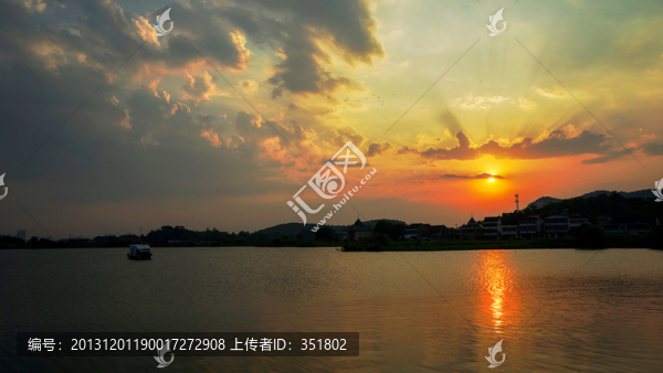 日落小越湖