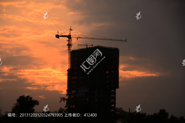 工地夕照