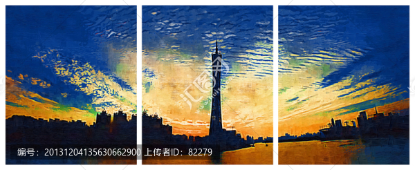 風景裝飾畫,廣州塔