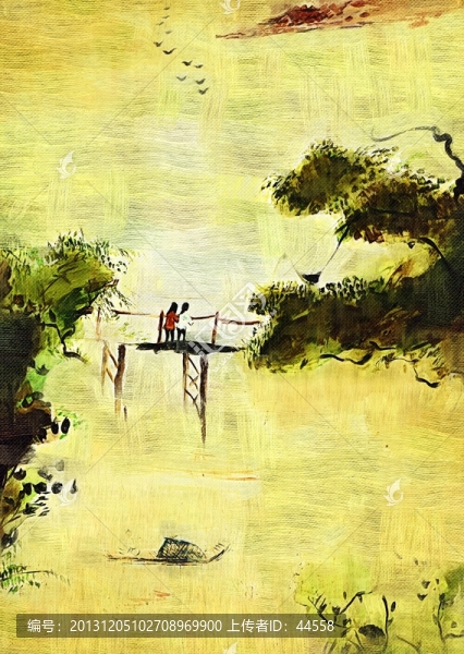 山水畫,油畫