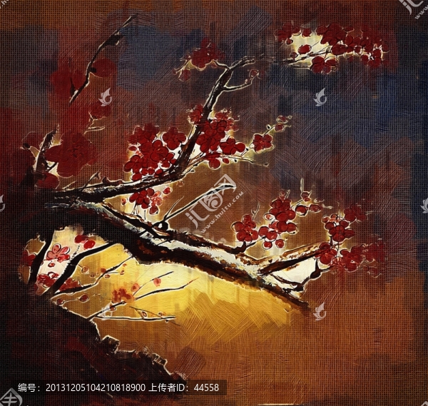 梅花,抽象畫