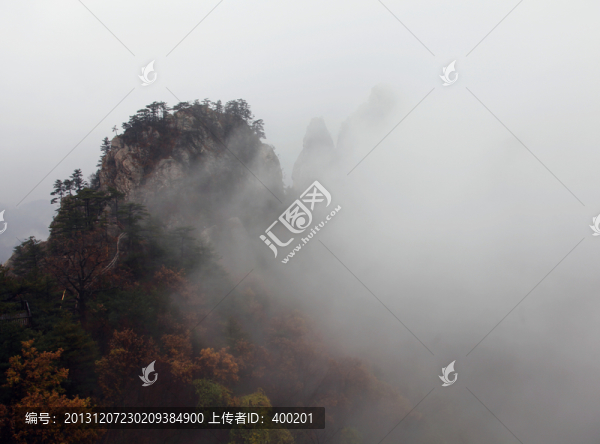 云霧繚繞的伏牛山老界嶺