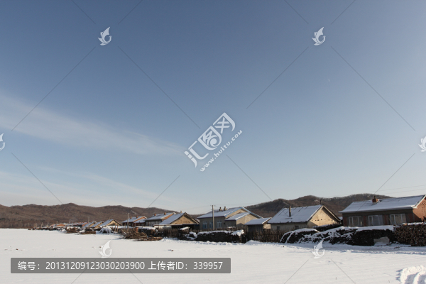 東北農(nóng)村,東北民居,冬天,冬季