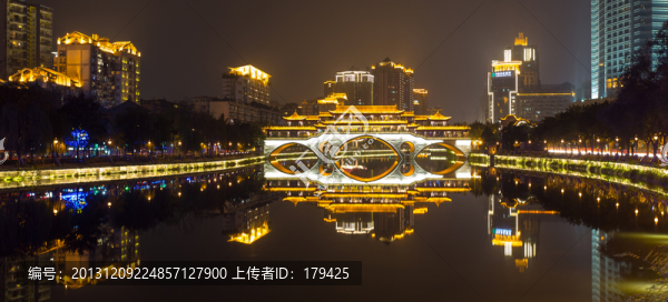 成都錦江安順廊橋夜景