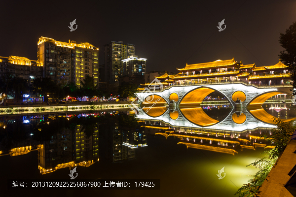 成都錦江安順廊橋夜景