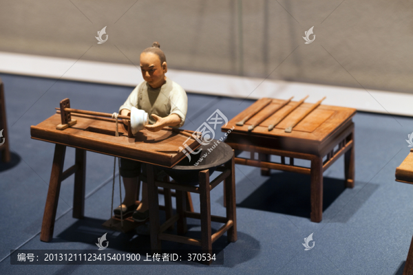 玉器加工場景,微縮景觀