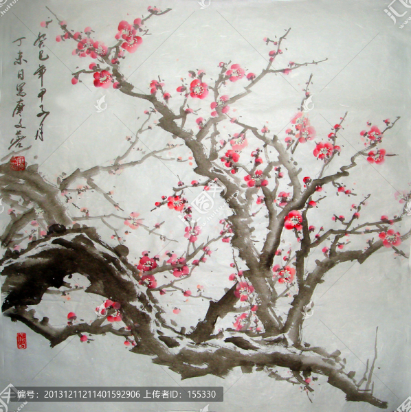 國(guó)畫(huà)紅梅