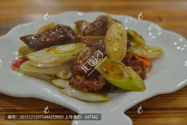 中國(guó)菜,大蔥炒牛肉,大蔥炒牛排