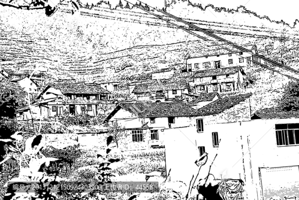 素描,古建筑