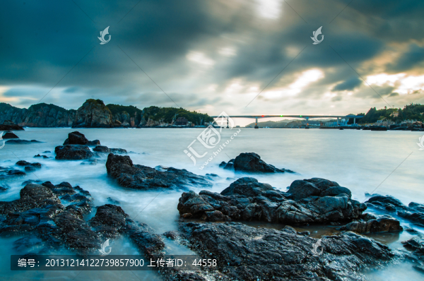 海灘,礁石
