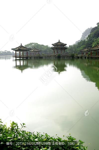 山水,亭臺