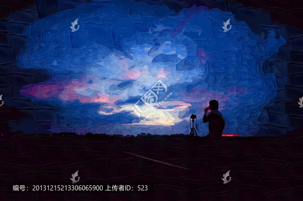 晚霞裝飾畫