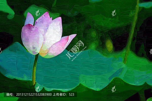 荷花裝飾畫