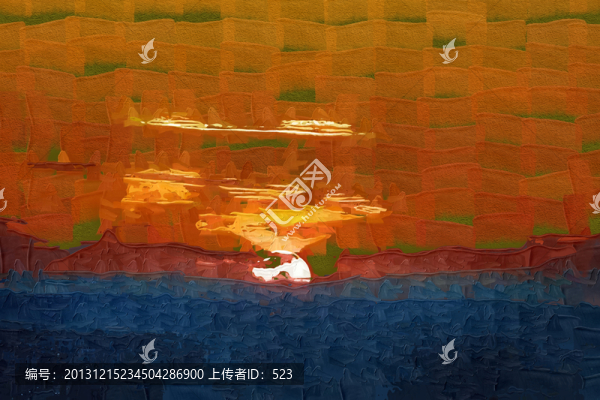 晚霞裝飾畫