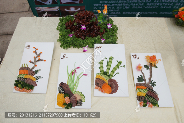 菜品裝飾,梅蘭竹菊