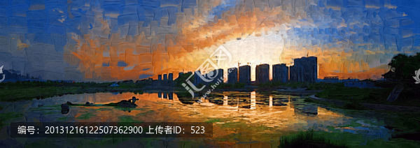 日落裝飾畫