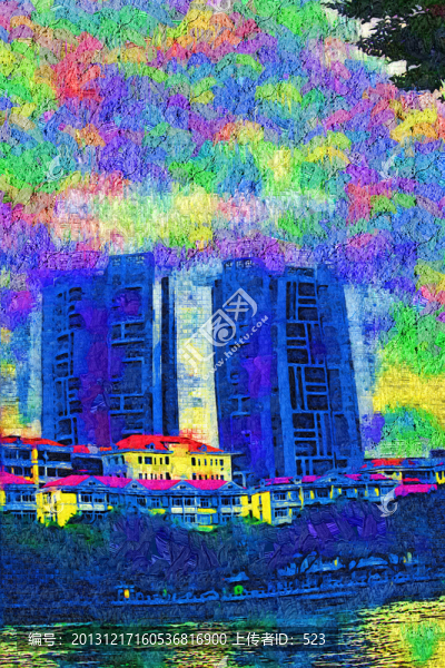 抽象建筑畫