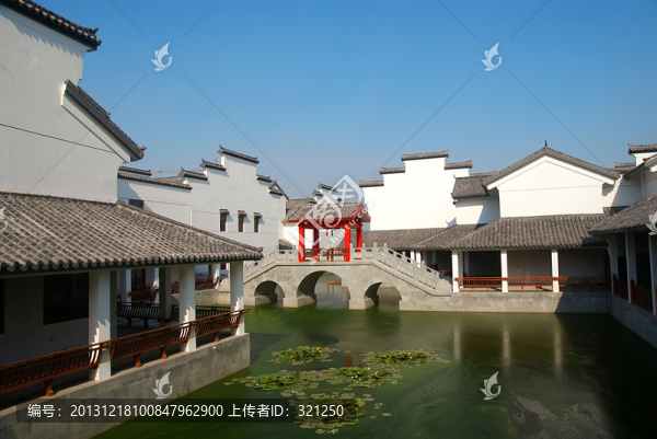 徽派建筑,水景公園