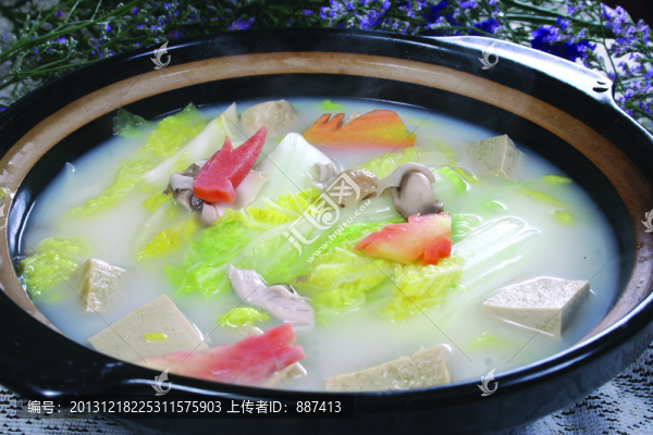 娃娃菜燉凍豆腐