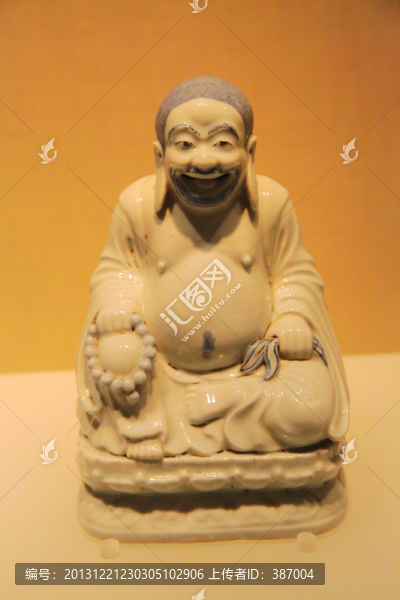 文物,青花布袋僧