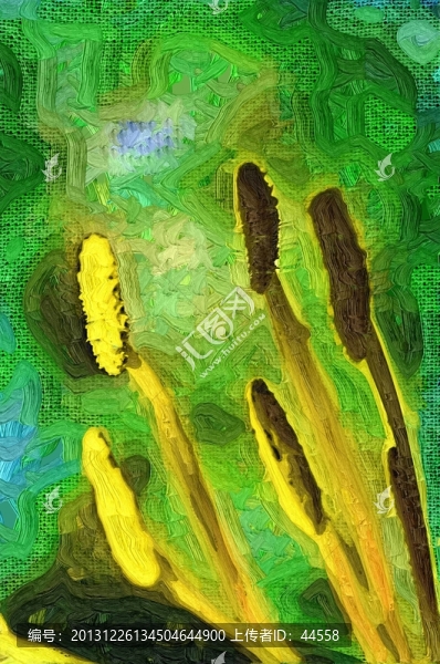 油畫,抽象畫,花卉,花蕾