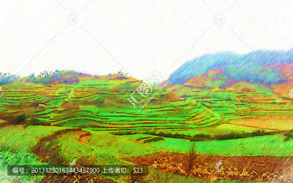 梯田裝飾畫