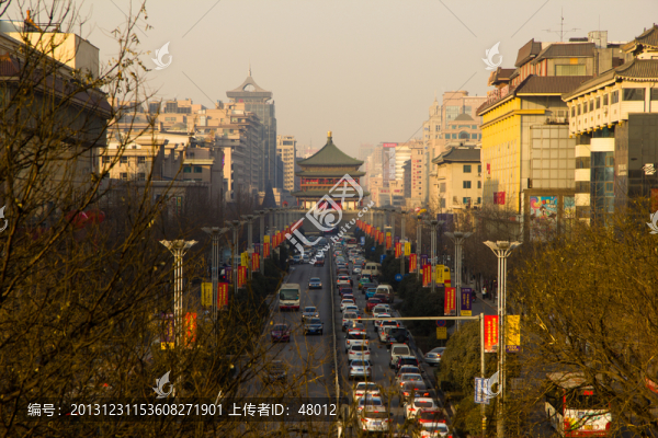 西安南大街冬景