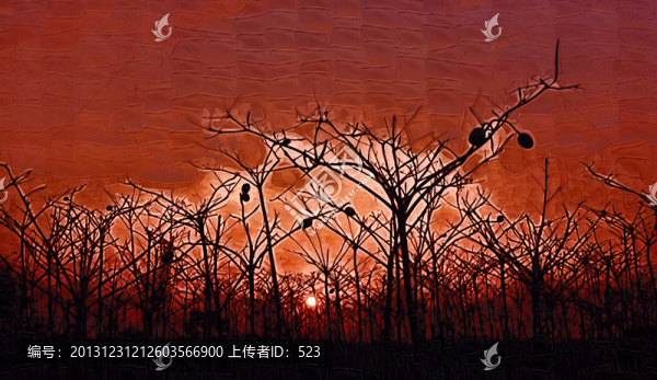 樹林裝飾畫