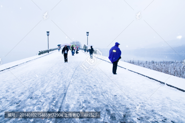 杭州西湖雪景