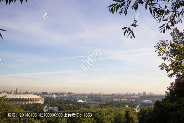 莫斯科列寧山遠(yuǎn)眺城市