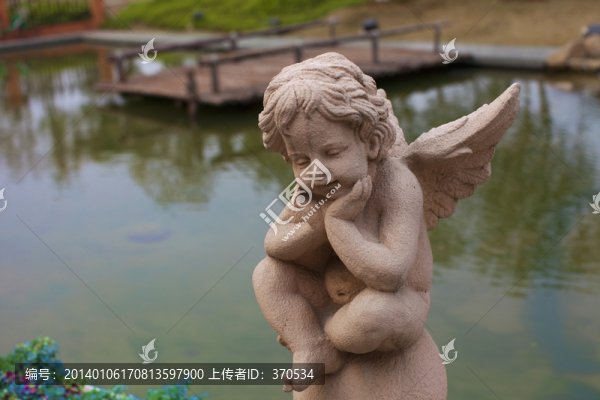 小天使,雕塑,歐式建筑