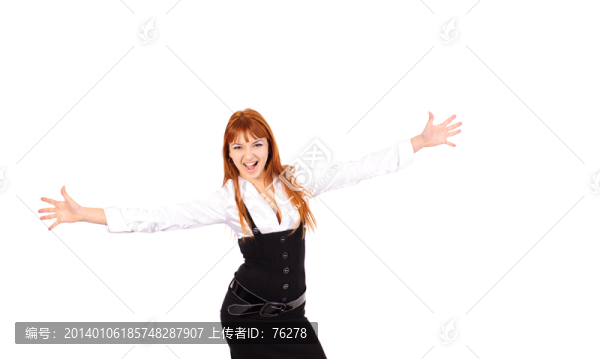 喜悅的商務(wù)女士