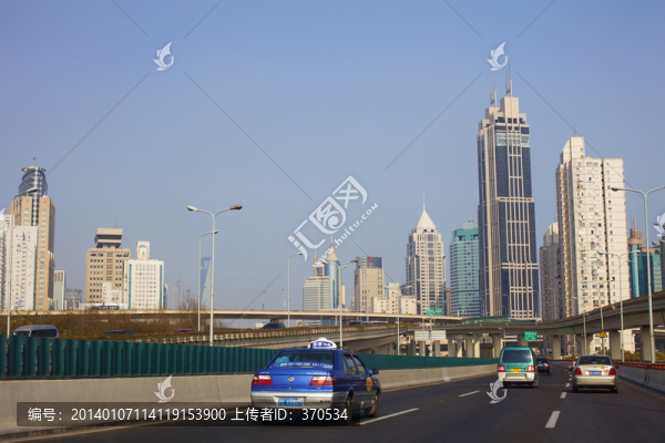 上海,,高速路,現(xiàn)代建筑,交通