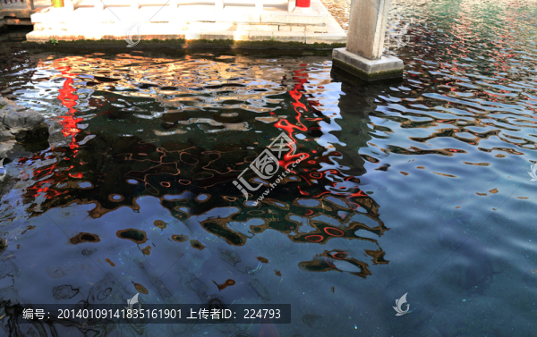 多彩的水紋