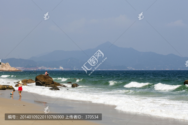 海邊,大海,海浪,沙灘,深圳