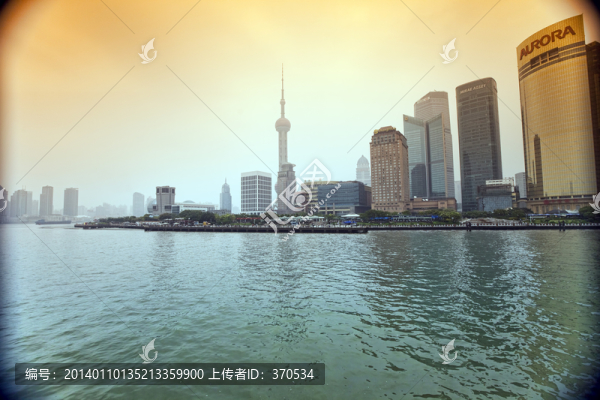 上海外灘,浦江,水面,現(xiàn)代建筑