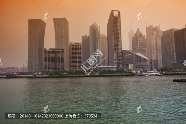 上海外灘,浦江,水面,現(xiàn)代建筑