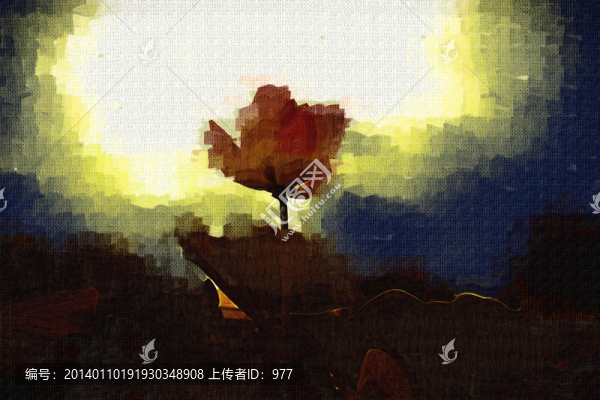 油畫(huà),花
