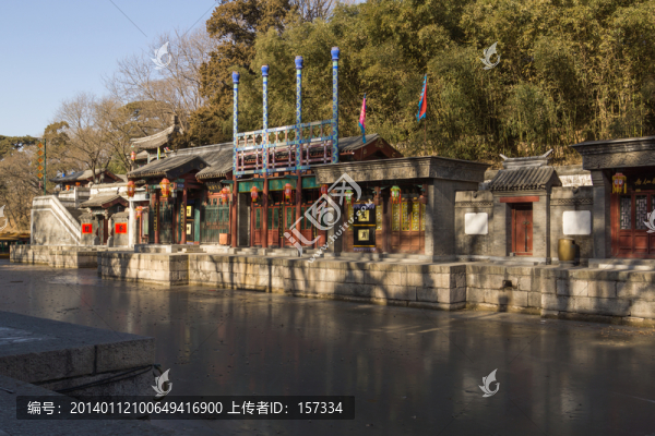 北京頤和園蘇州街冬景