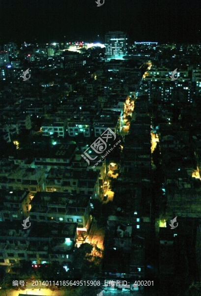 城市夜景俯拍