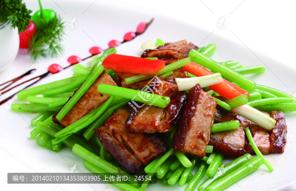 長壽菜梗炒燒肉