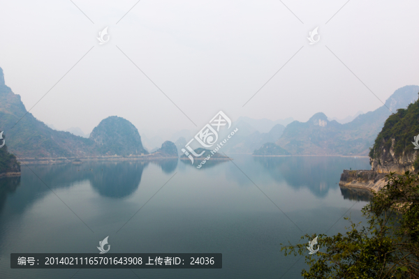 上林山水之,大龍湖風光