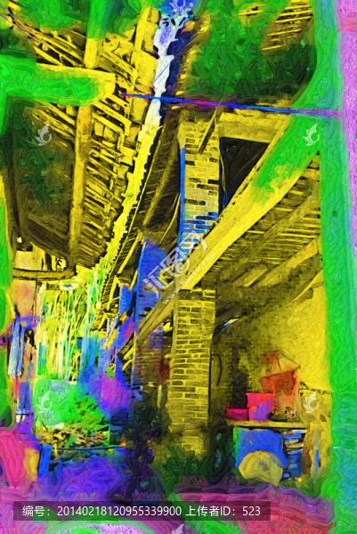 建筑油畫