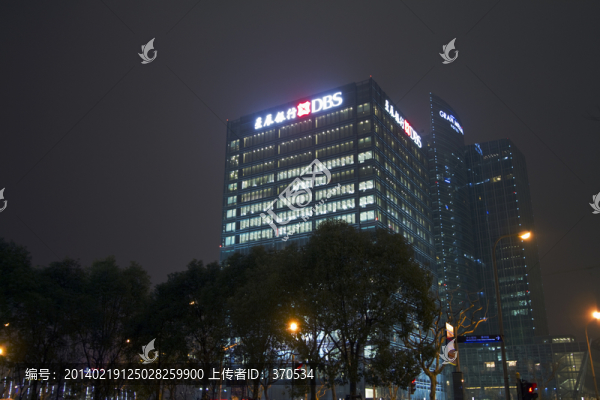 上海,陸家嘴,夜景,高層建筑