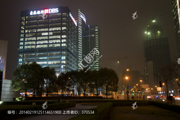 上海,陸家嘴,夜景,高層建筑