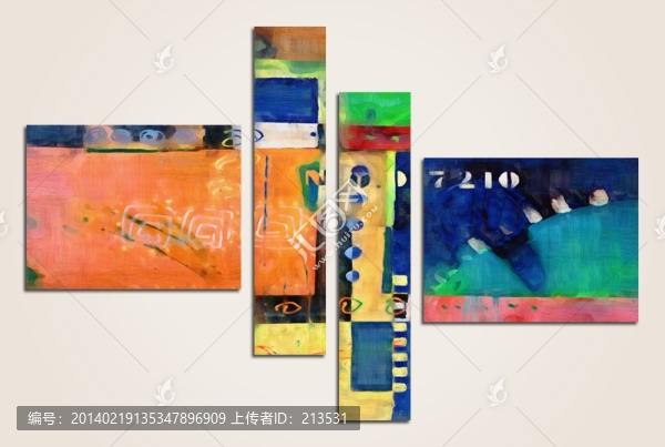 抽象畫,無框畫