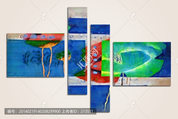 無框畫,抽象畫