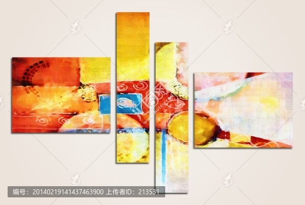 抽象無框裝飾畫