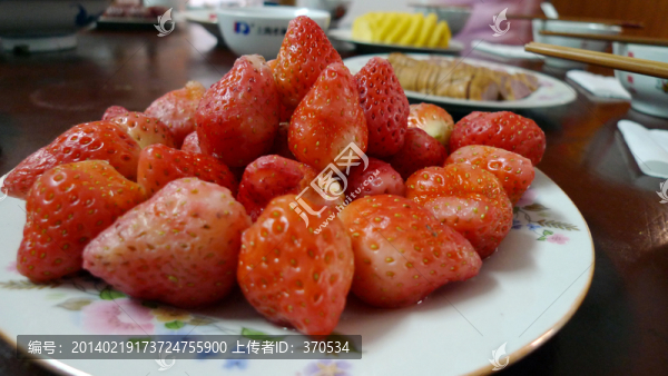 草莓,餐飲,美食,餐桌,餐具