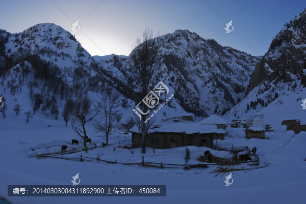 果子溝風(fēng)光,雪景